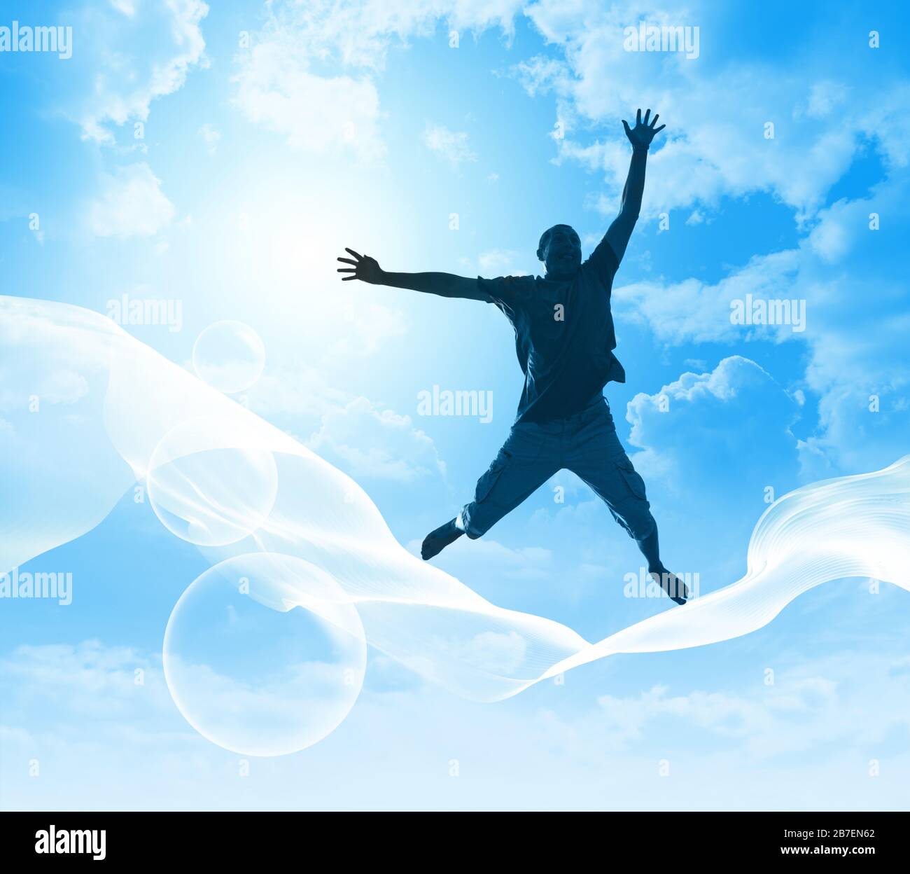Jump silhouette hires stock photography and