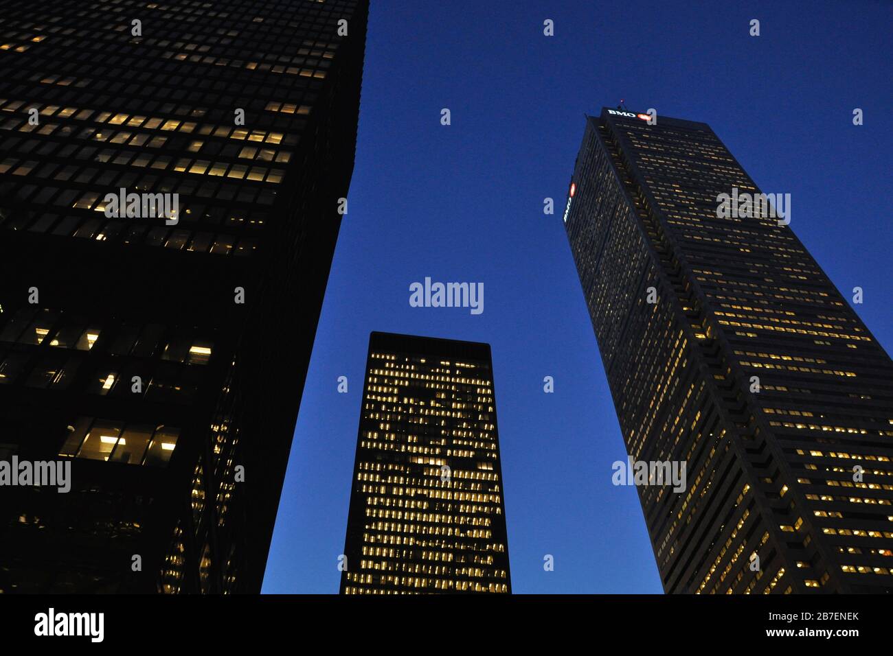 City skyline view of downtown Toronto Canada. Modern buildings, urban architecture. Stock Photo
