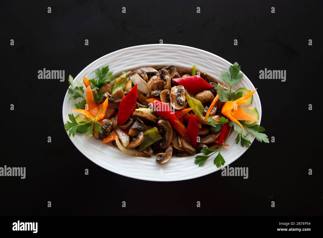 chinese food with oyster sauce Stock Photo Alamy