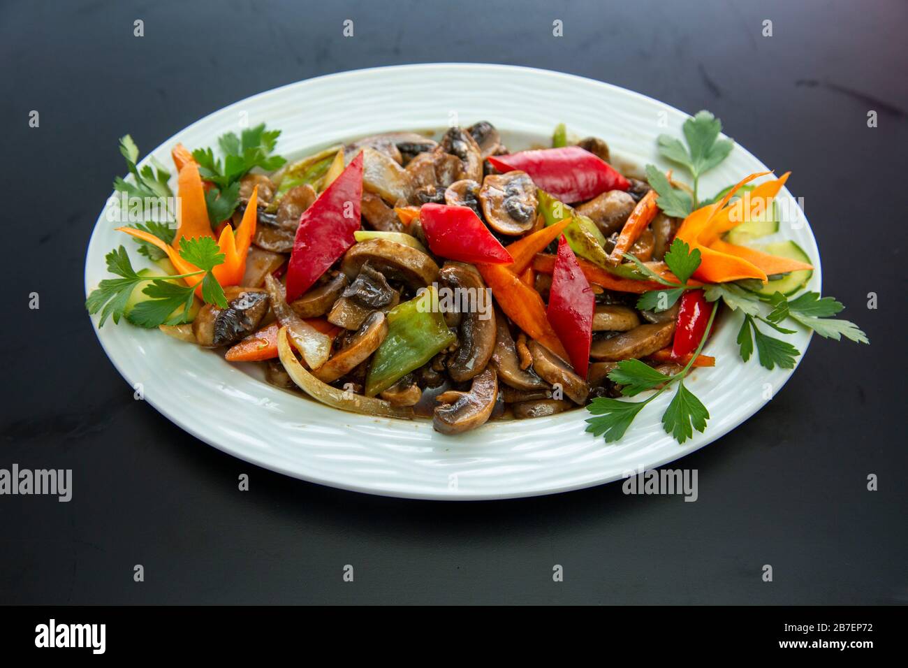 pasta with oyster sauce Stock Photo Alamy