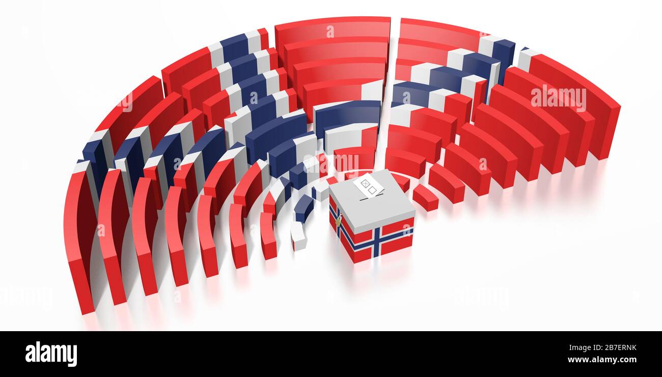 Parliament election in Norway - 3D rendering Stock Photo