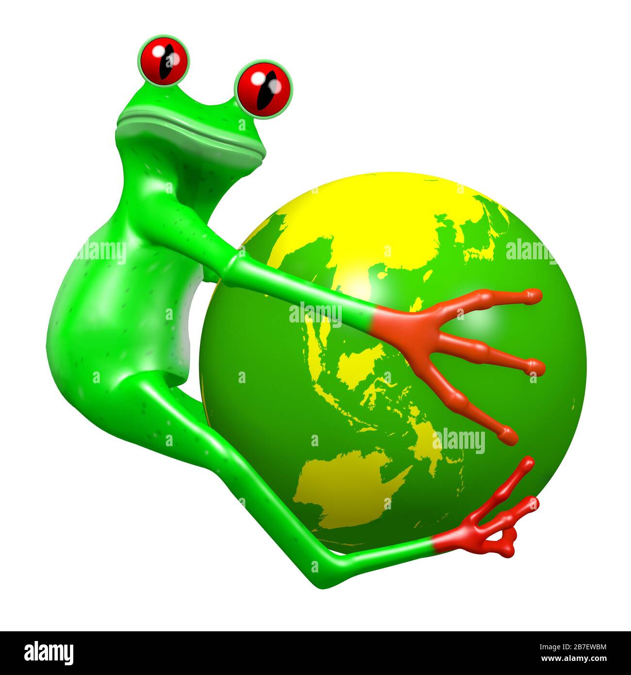 3D cartoon frog and an Earth - great for topics like environment, nature, ecology etc Stock Photo - Alamy 3D cartoon frog and an Earth - great for topics like environment, nature, ecology etc Stock Photo - Alamy