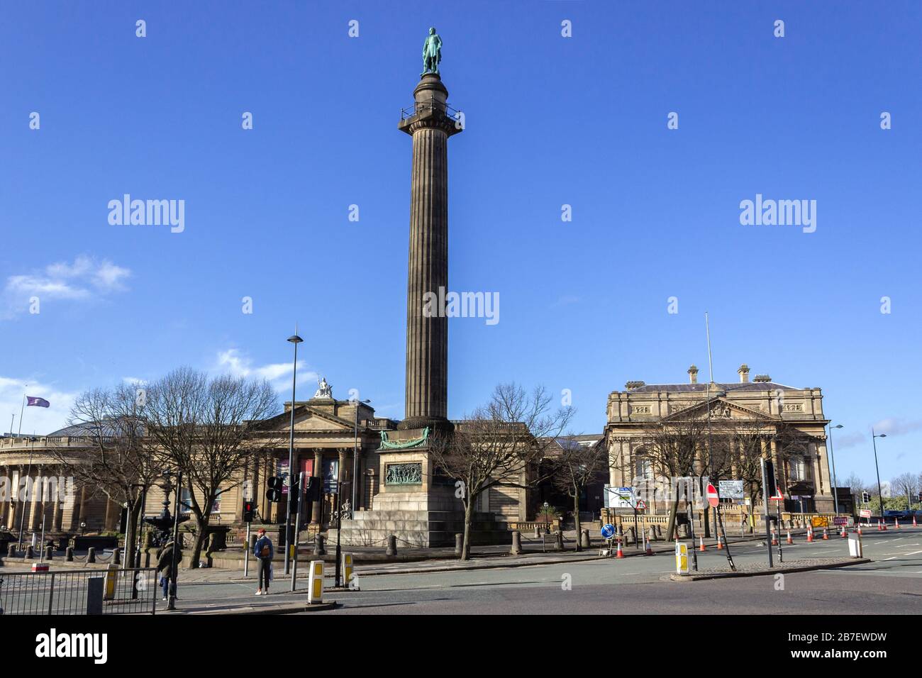 Wellington's Column Waterloo Memorial, William Brown Street, Liverpool Stock Photo