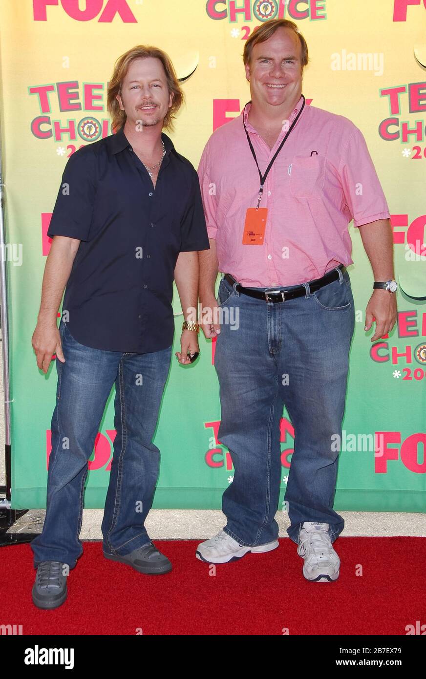 David Spade and Chris Farley's Brother at the 2006 Teen Choice Awards - Arrivals at the Gibson Amphitheter in Universal City, CA. The event took place on Sunday, August 20, 2006.  Photo by: SBM / PictureLux Stock Photo