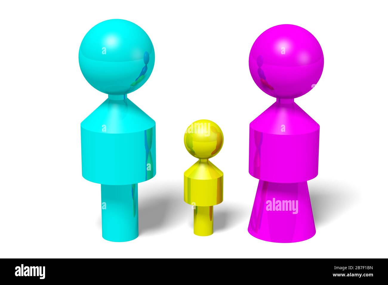 3D illustration - family concept Stock Photo - Alamy