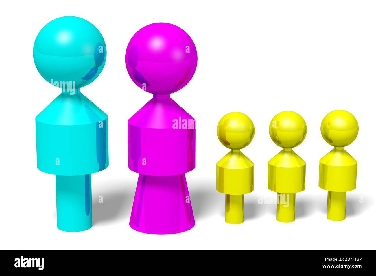 3D illustration - family concept Stock Photo - Alamy
