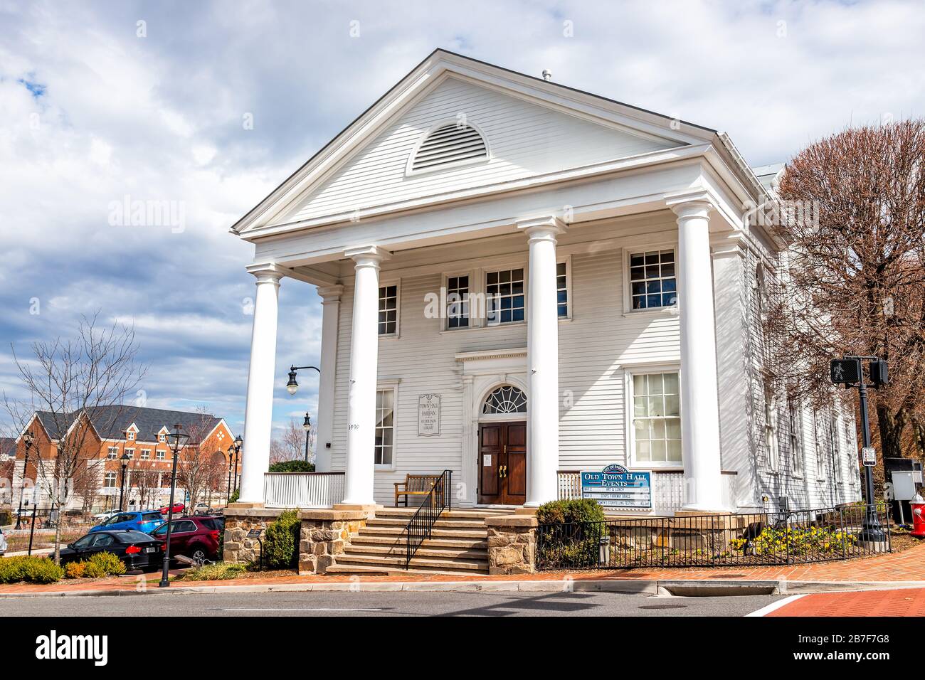 City of Fairfax, USA March 10, 2020 Old town hall colonial
