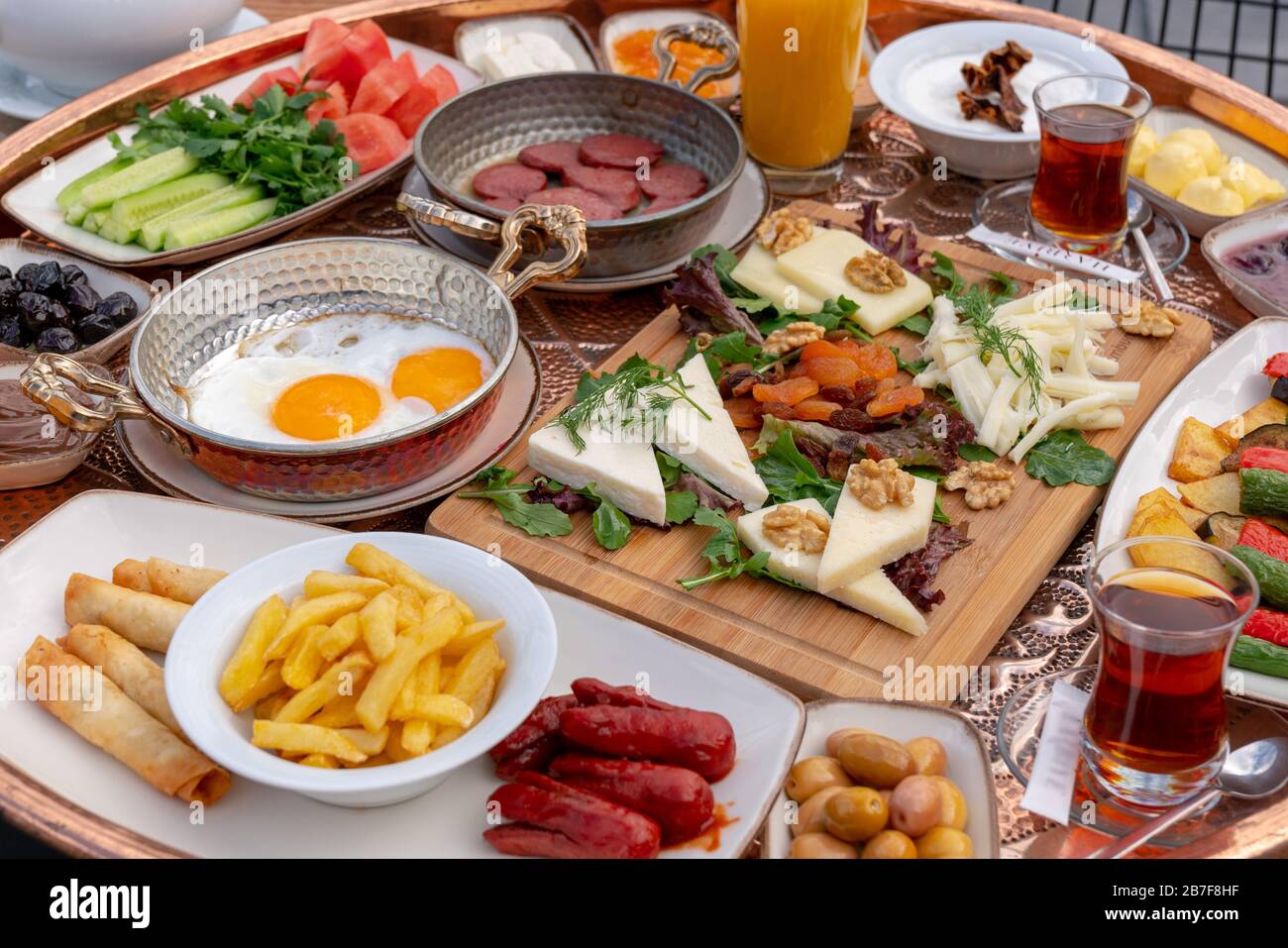 Turkish breakfast stock photo Stock Photo