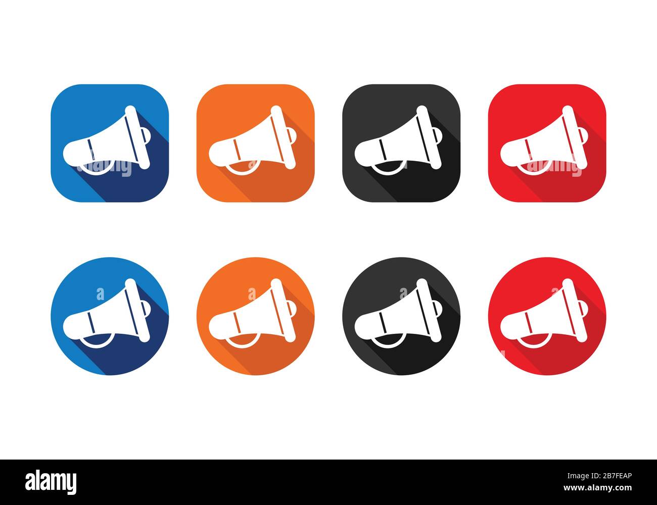 Electric megaphone or marketing advertising vector icon for apps and