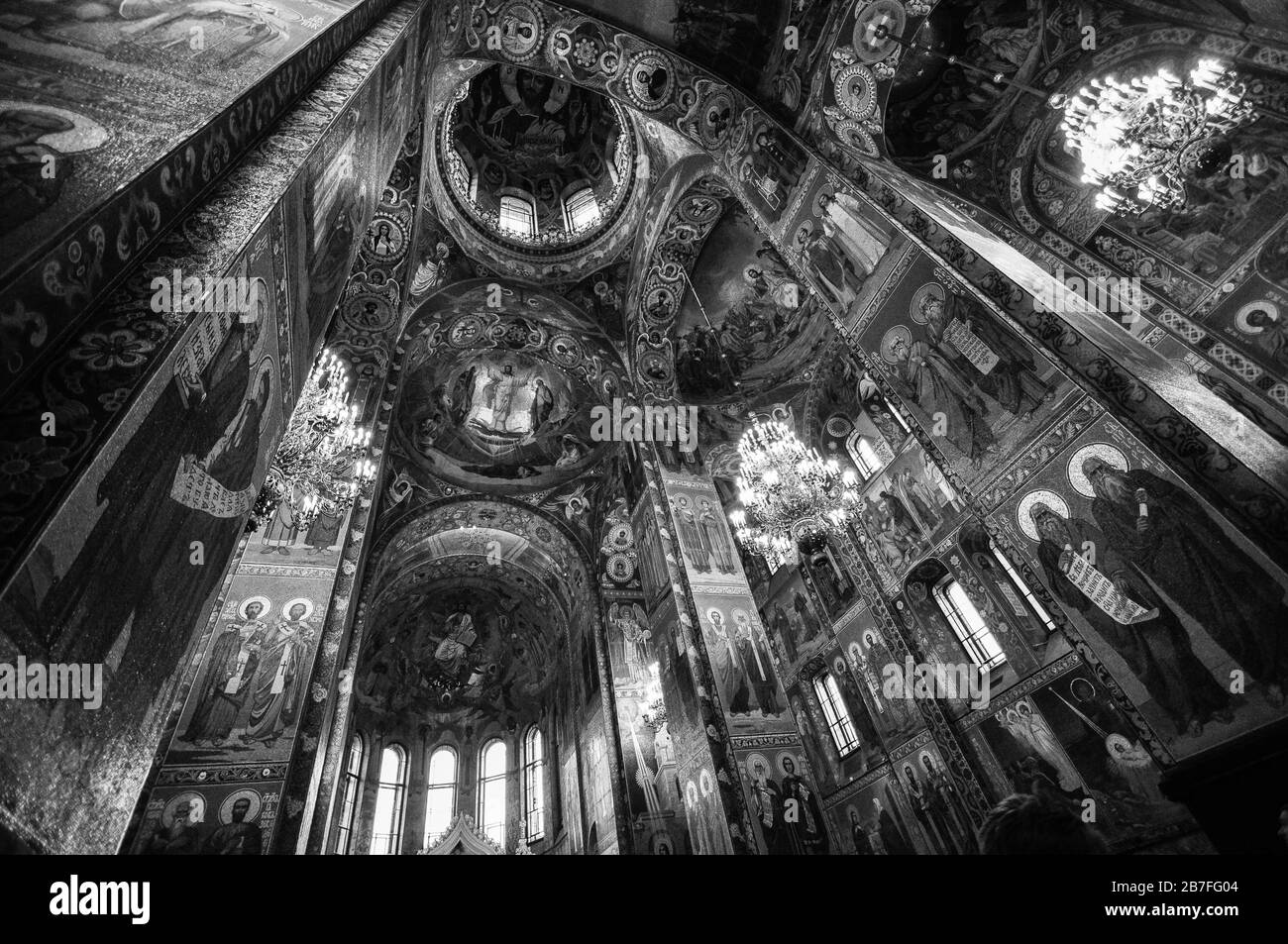 Interior of The Church of the Savior on Spilled Blood, St Petersburg, Russia Stock Photo