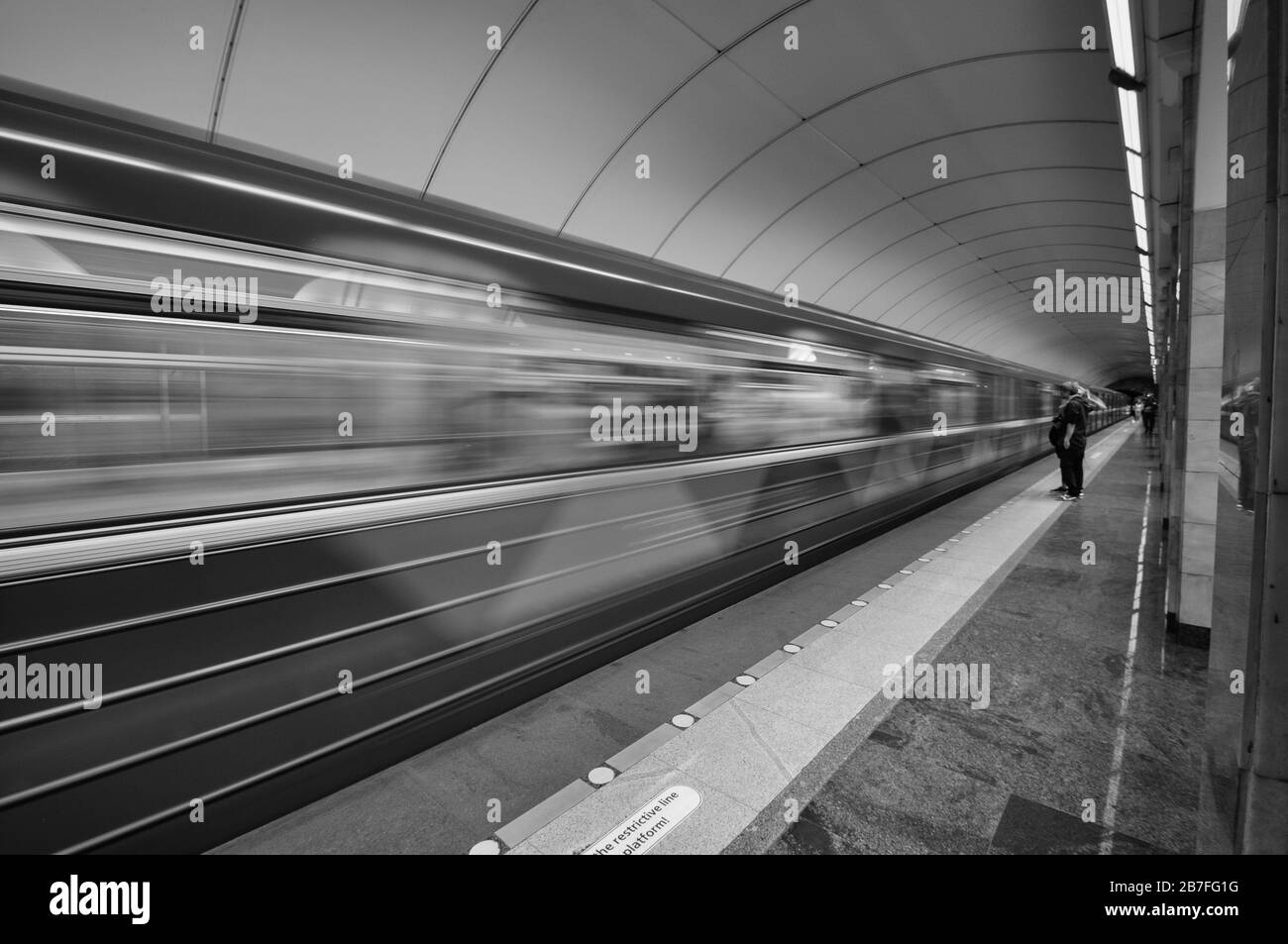 Subway stations in St Petersburg, Russia Stock Photo
