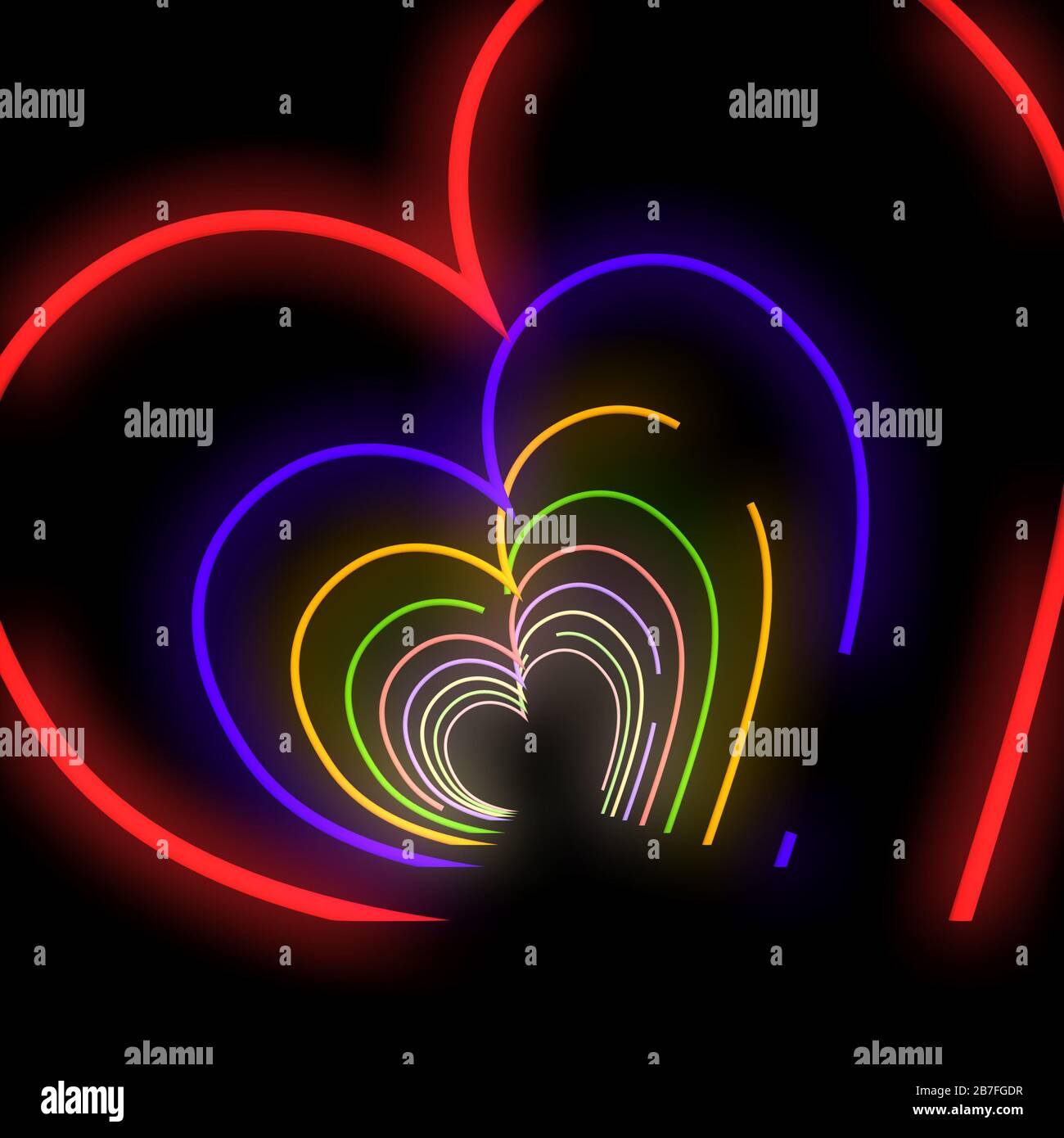 Neon Heart Tunnel Hi Res Stock Photography And Images Alamy