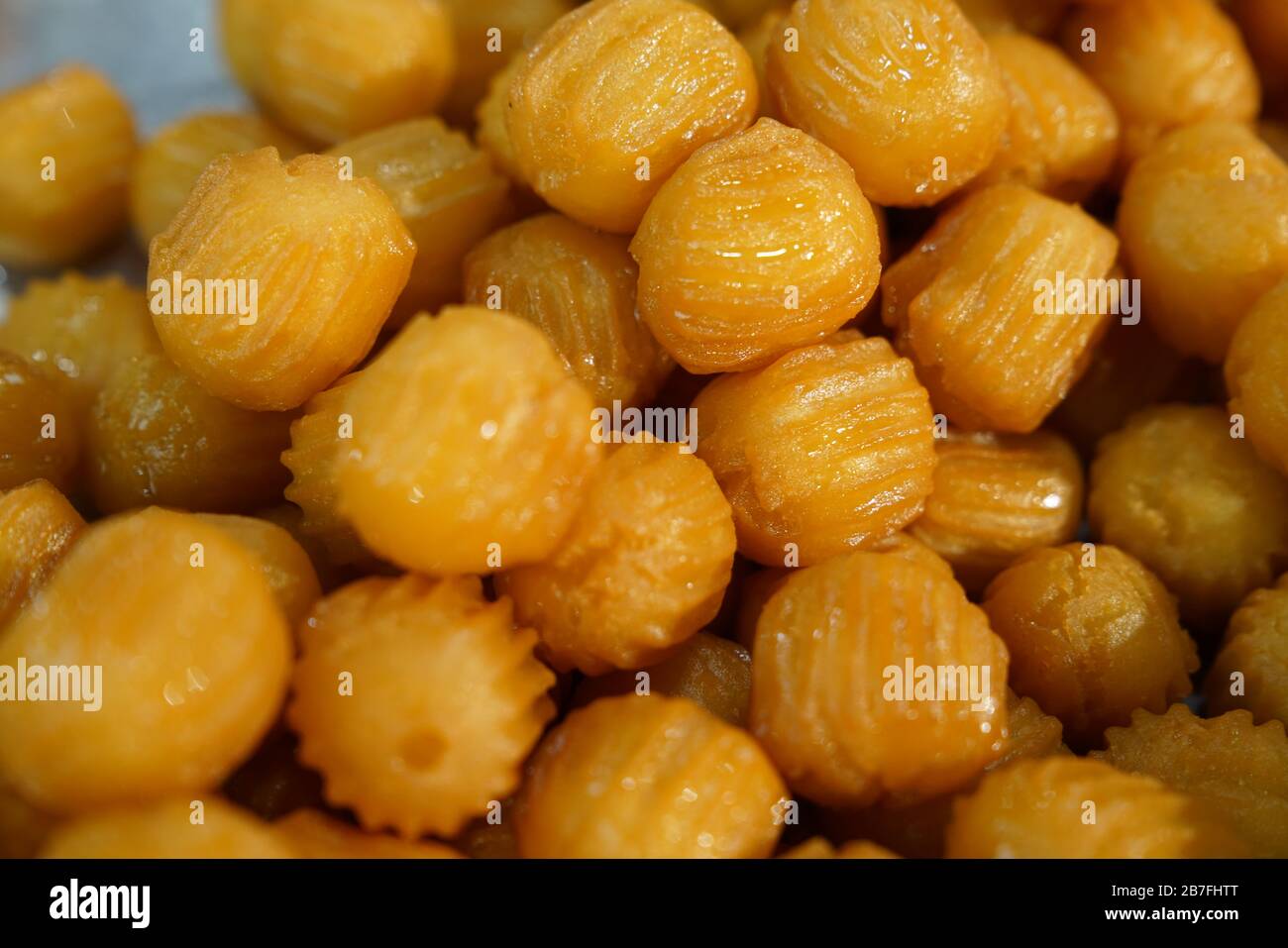 Delicious Turkish Tulumba Dessert stock photo Stock Photo