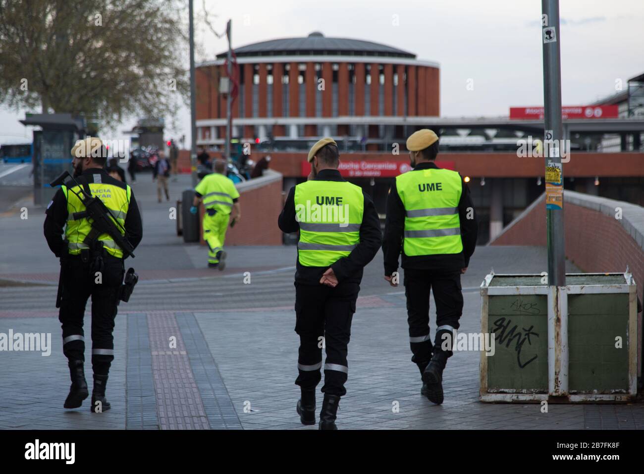 Police station at Plaza Mayor in La Solana, Castille La Mancha, Spain Stock  Photo - Alamy