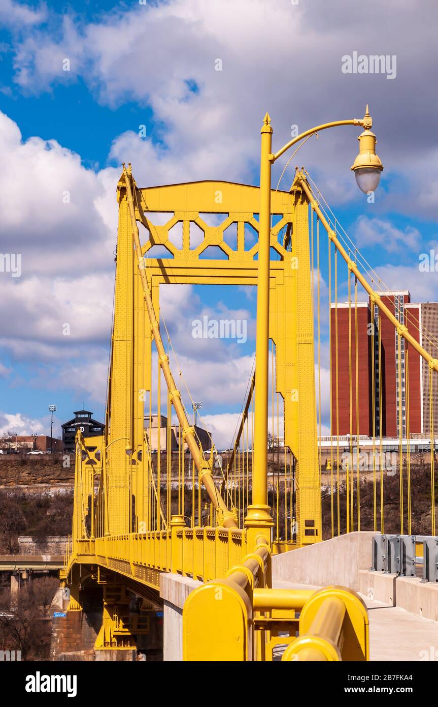 The 10th street bridge sidewalk connecting the south side neighborhood