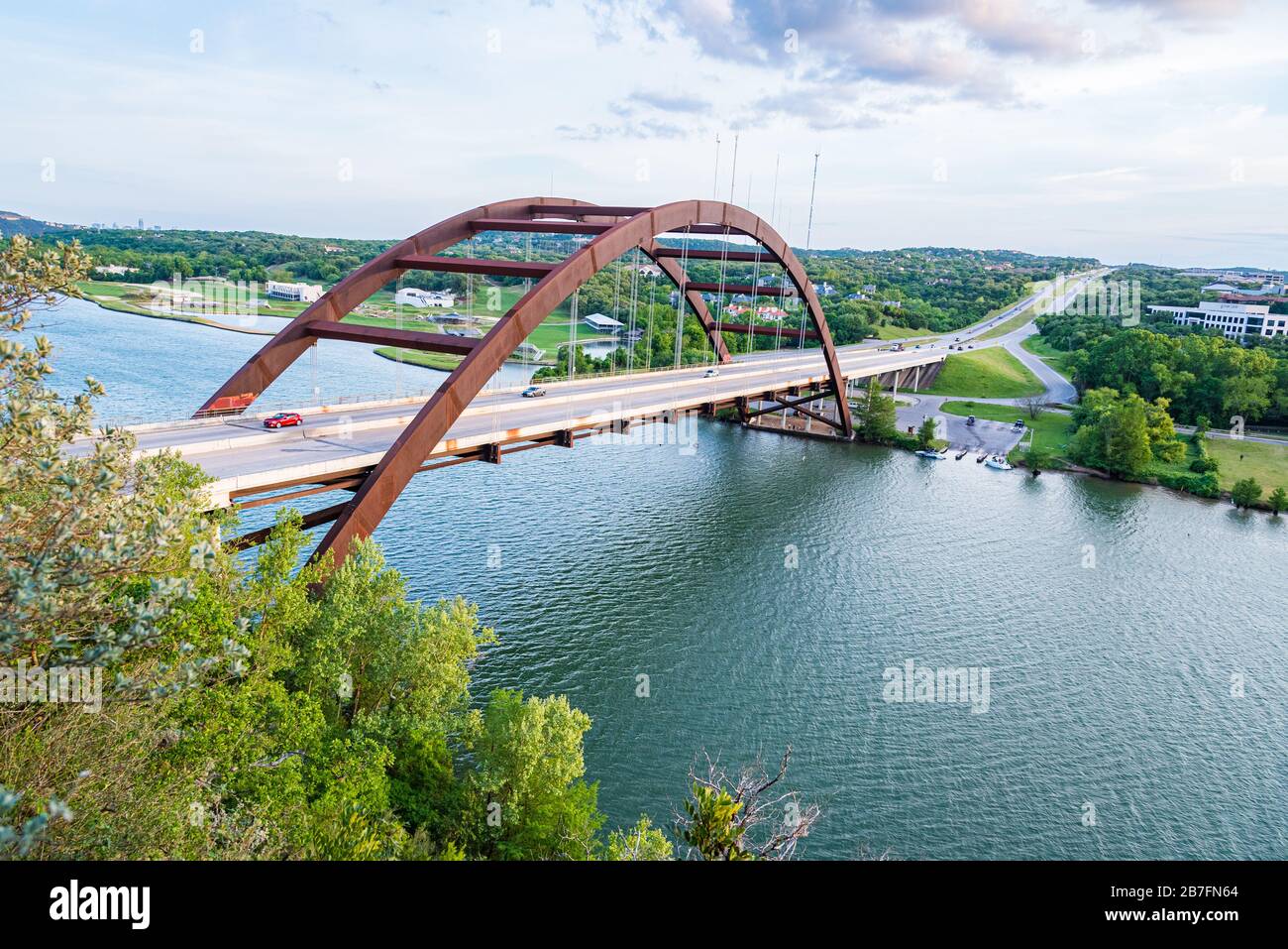 Amazing view of 360 degree bridge in Austin Texax TX USA Stock Photo