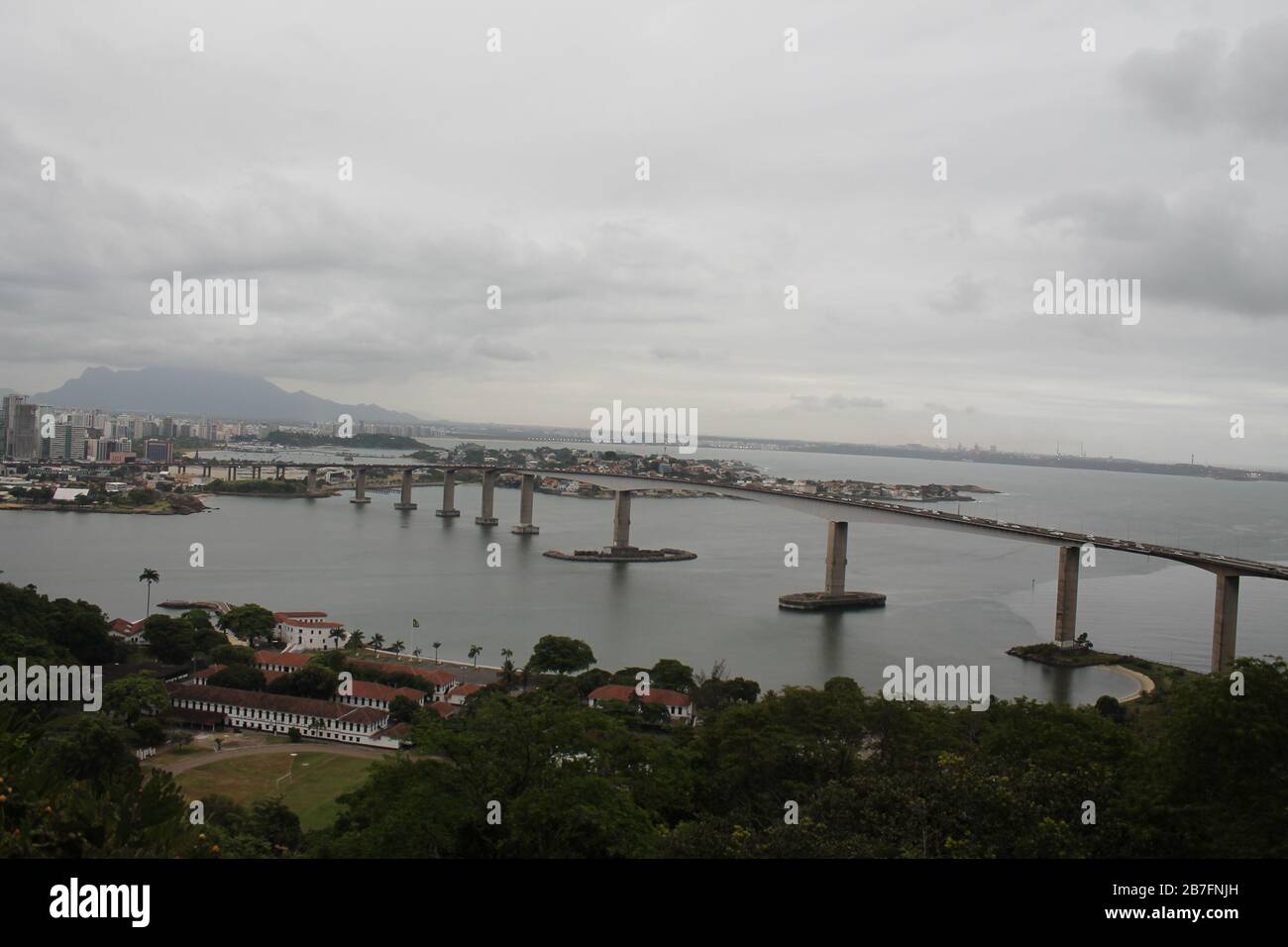 Aerial view of the city of Vitoria, Brazil Stock Photo