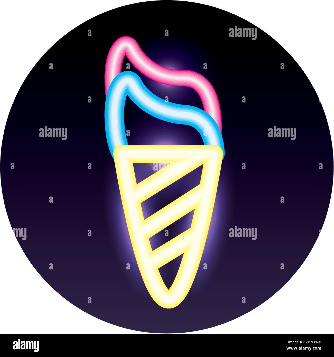 ice cream neon light icon Stock Vector Image & Art - Alamy