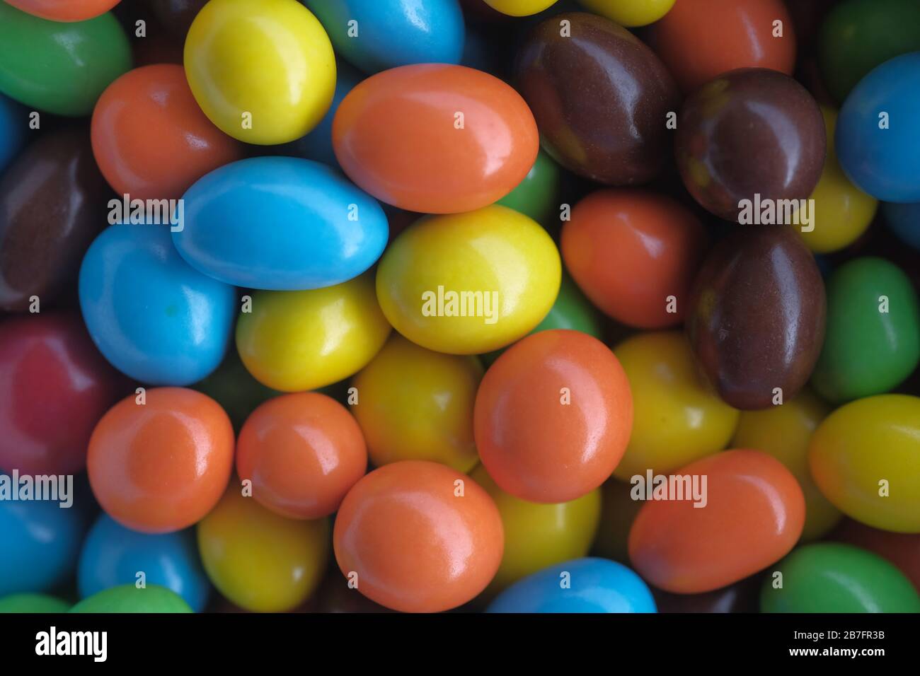 top view of colorful chocolate in a jar Stock Photo - Alamy