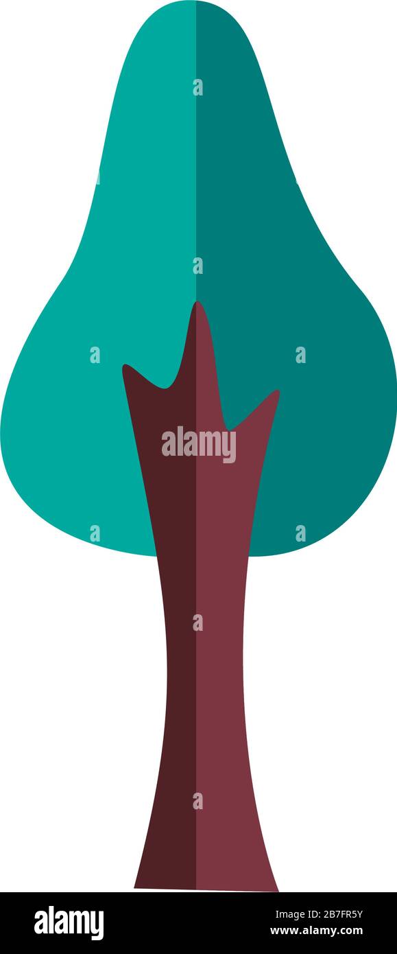 tree plant forest flat style icon Stock Vector Image & Art - Alamy