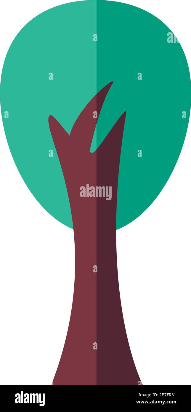 tree plant forest flat style icon Stock Vector Image & Art - Alamy