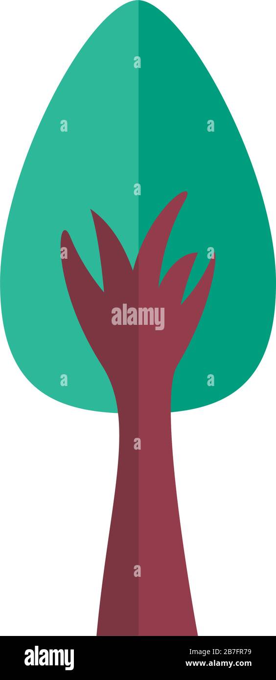 pine tree plant forest flat style icon Stock Vector Image & Art - Alamy