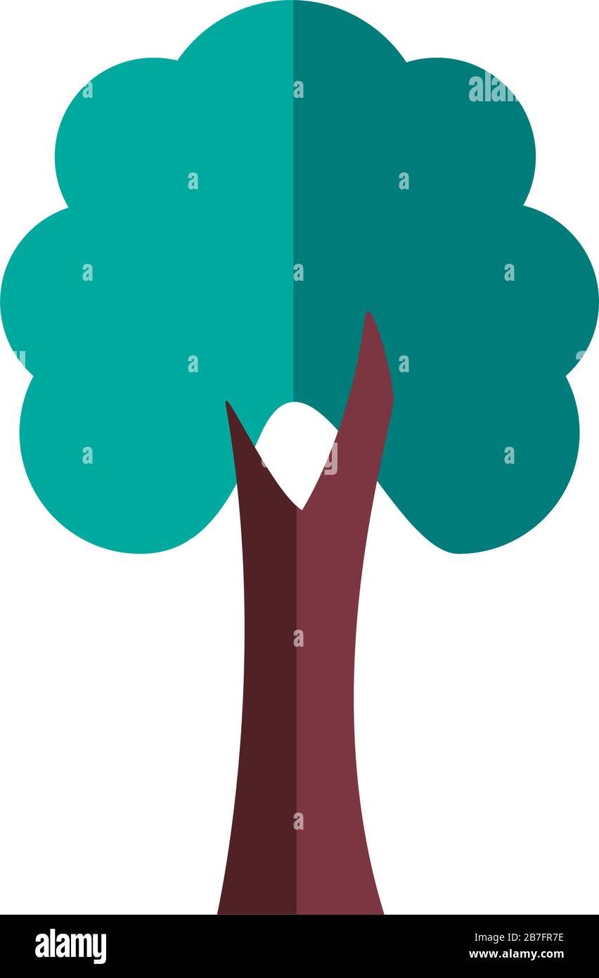 tree plant forest flat style icon Stock Vector Image & Art - Alamy