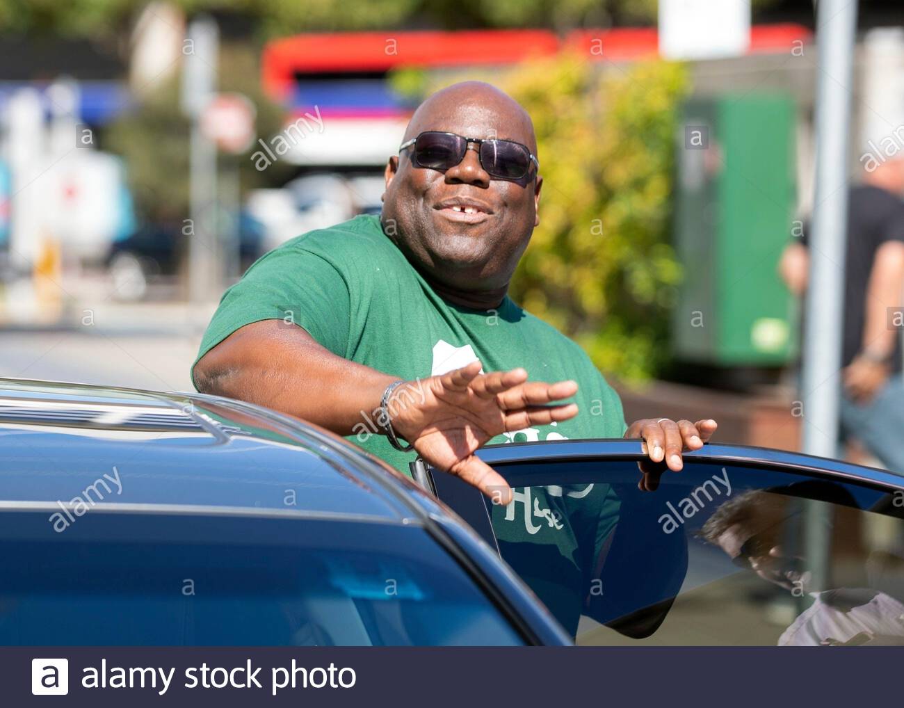 Melbourne, AUSTRALIA - *EXCLUSIVE* - DJ and techno record producer Carl Cox  is unfazed by Coronavirus as he arrives at Melbourne Airport and heads into  compulsory Australian self-isolation for 14 days. Pictured: