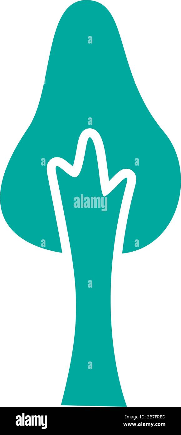 tree plant forest silhouette style icon Stock Vector Image & Art - Alamy