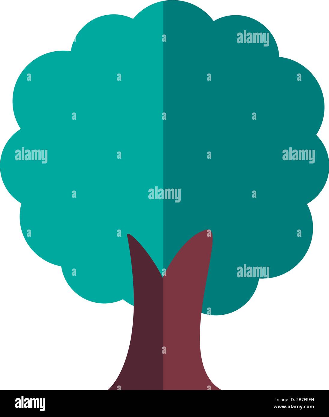 tree plant forest flat style icon Stock Vector Image & Art - Alamy