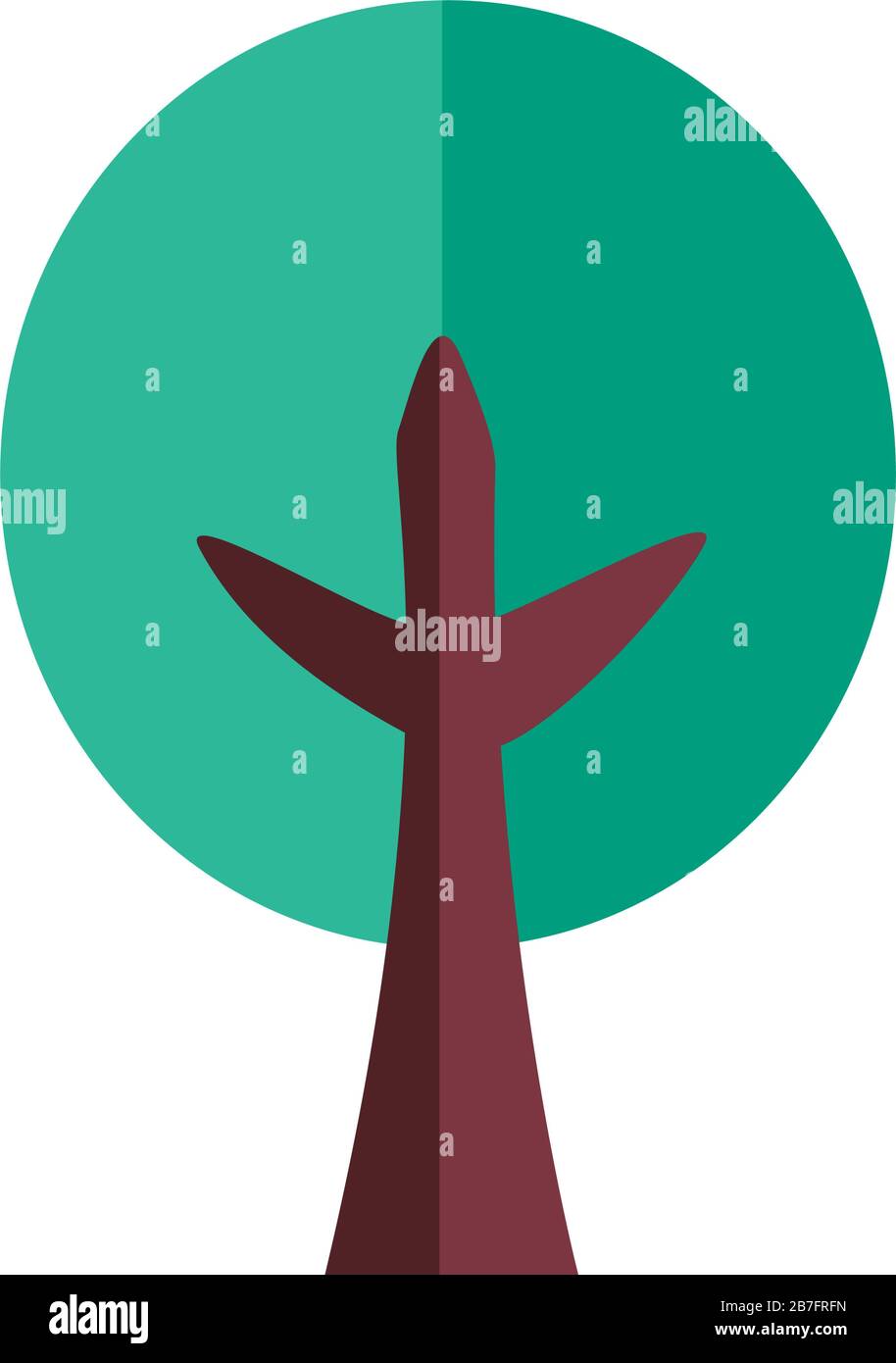 tree plant forest flat style icon Stock Vector Image & Art - Alamy