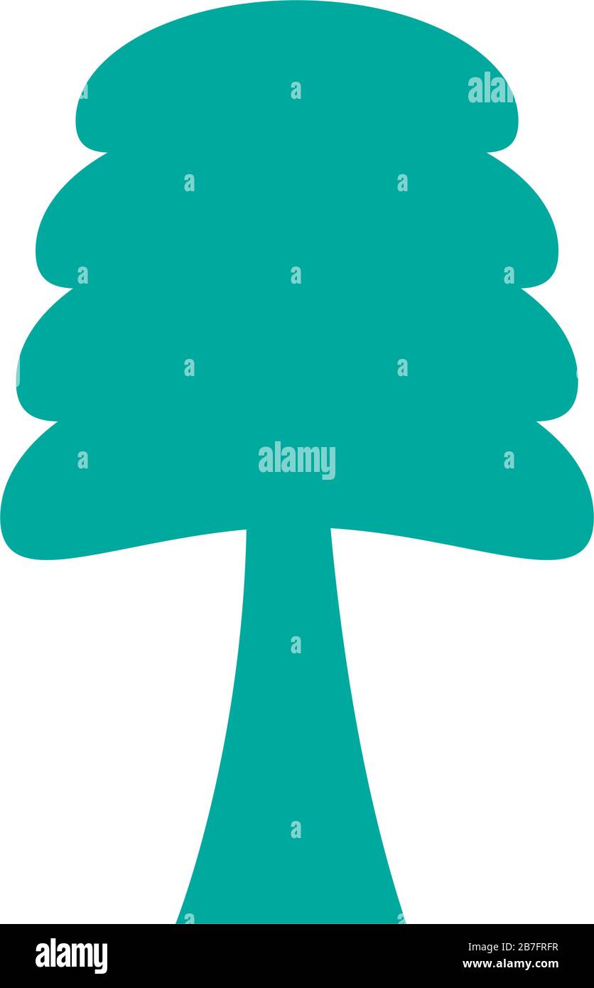 pine tree plant forest silhouette style icon Stock Vector Image & Art ...