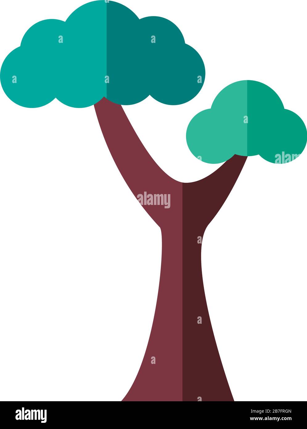 tree plant forest flat style icon Stock Vector Image & Art - Alamy