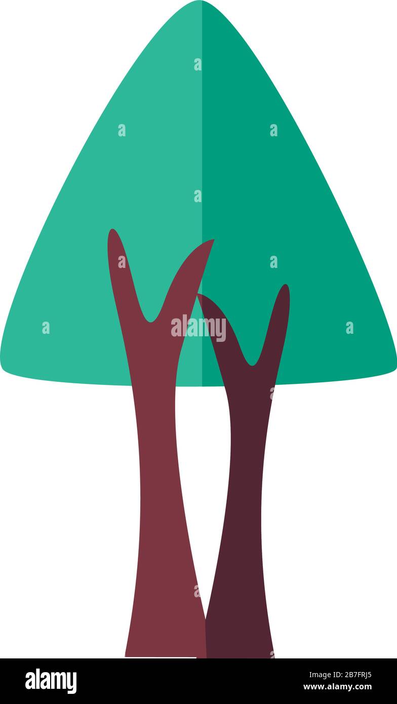pine tree plant forest flat style icon Stock Vector Image & Art - Alamy
