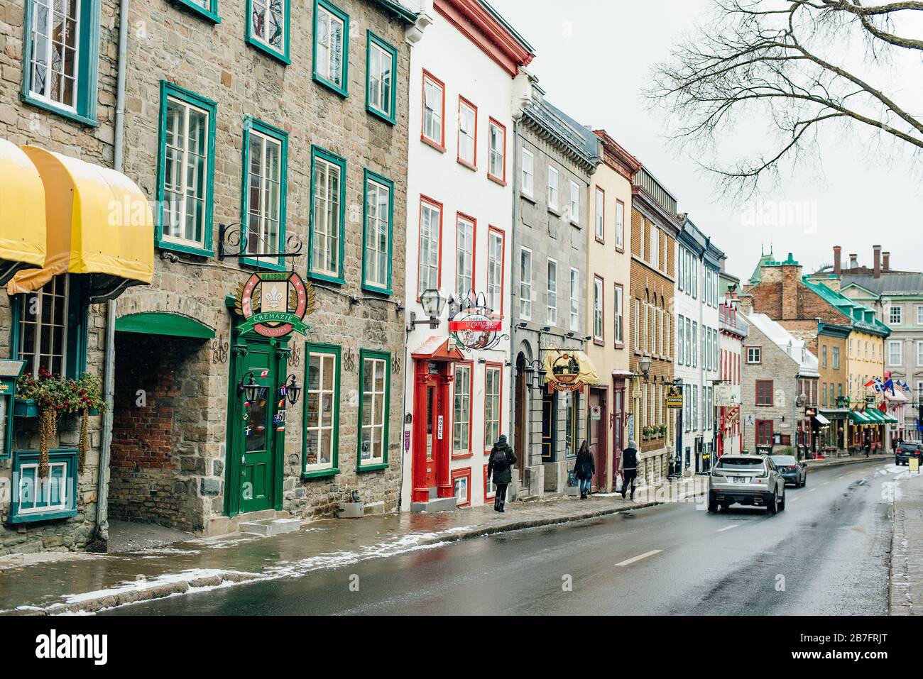 QUEBEC CITY, CANADA dec, 2019 The ancient architecture of Quebec City