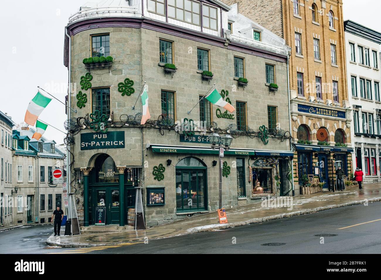 QUEBEC CITY, CANADA dec, 2019 The ancient architecture of Quebec City