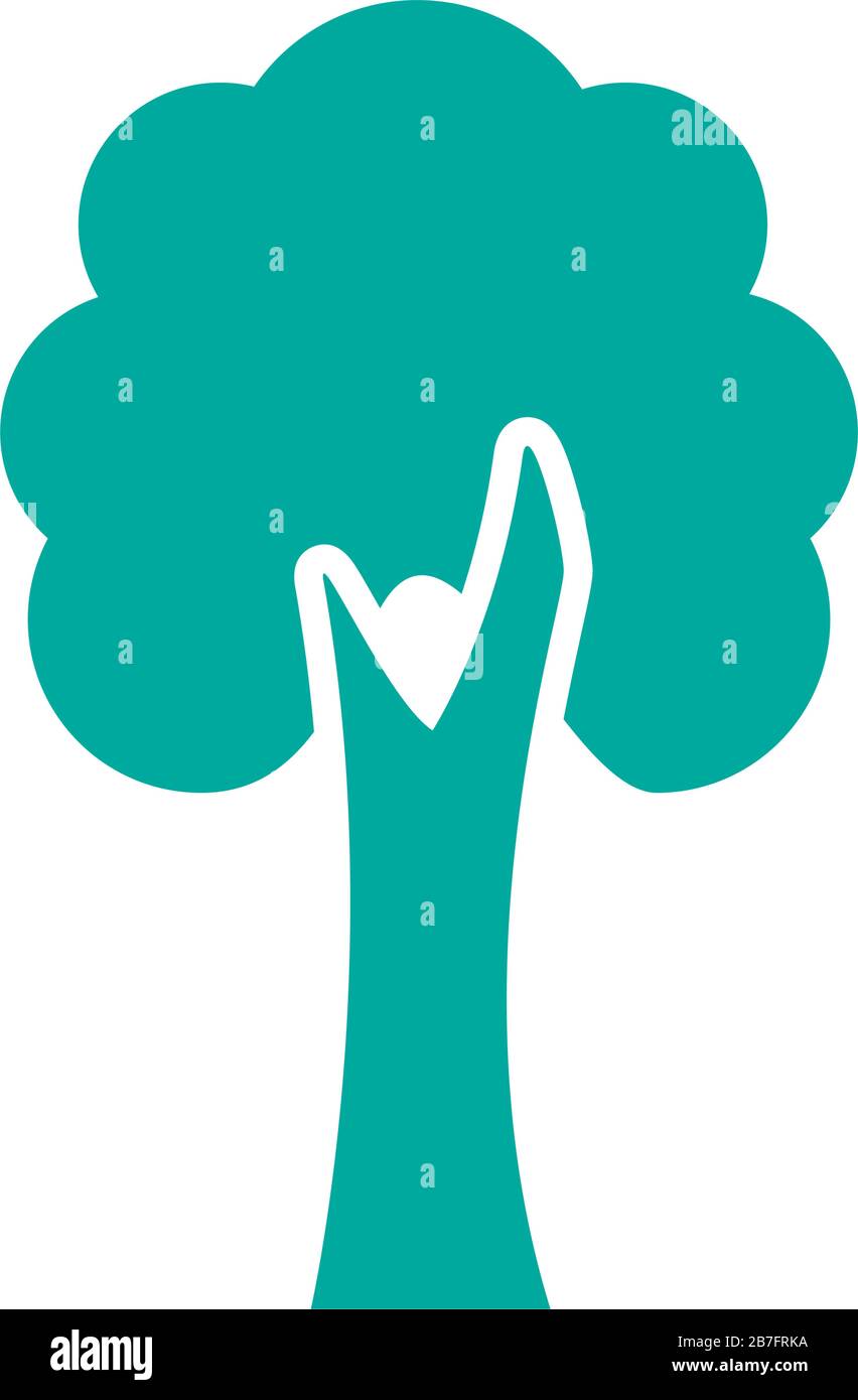 tree plant forest silhouette style icon Stock Vector Image & Art - Alamy