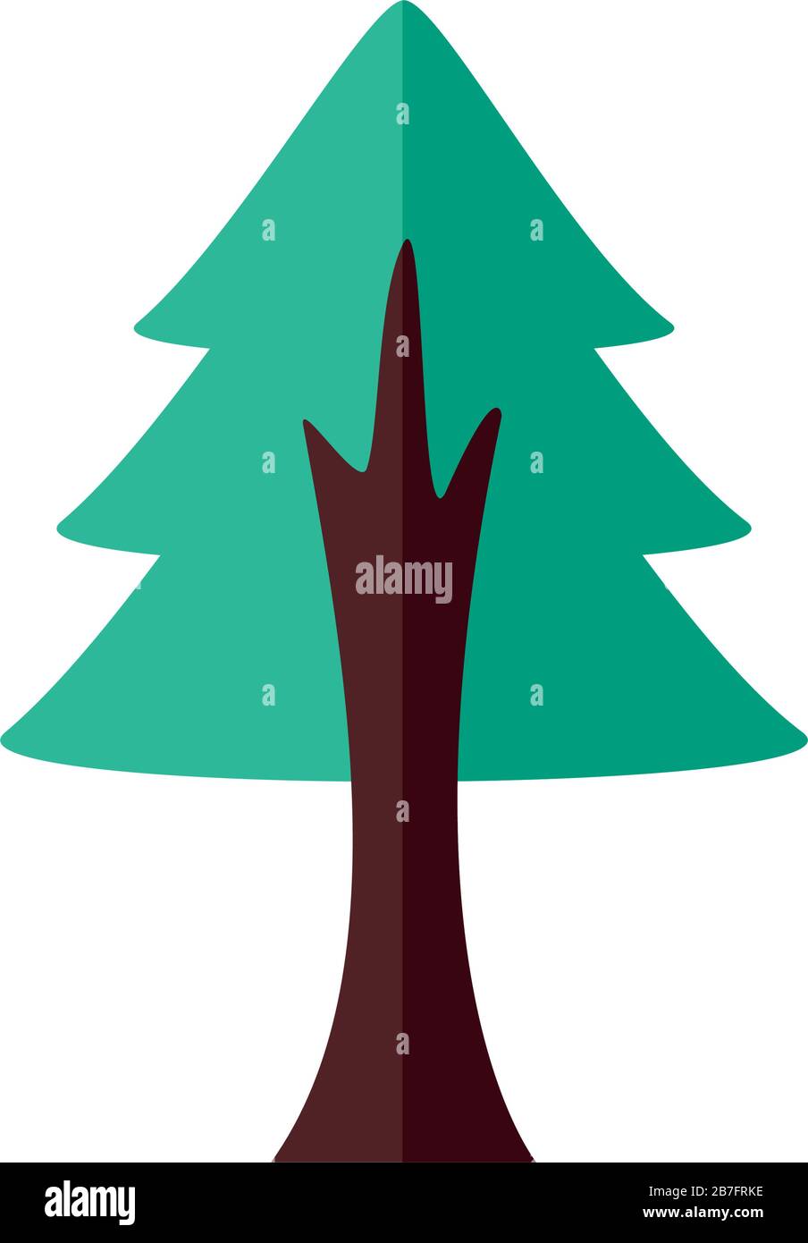 pine tree plant forest flat style icon Stock Vector Image & Art - Alamy