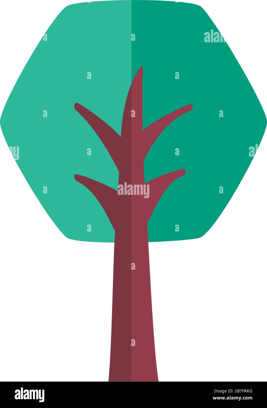tree plant forest flat style icon Stock Vector Image & Art - Alamy