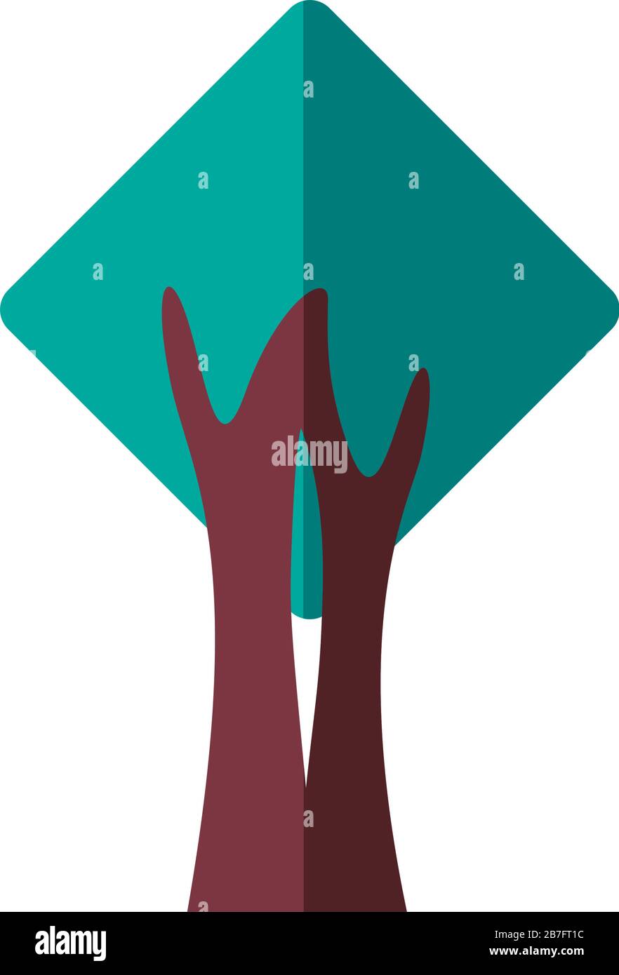 pine tree plant forest flat style icon Stock Vector Image & Art - Alamy