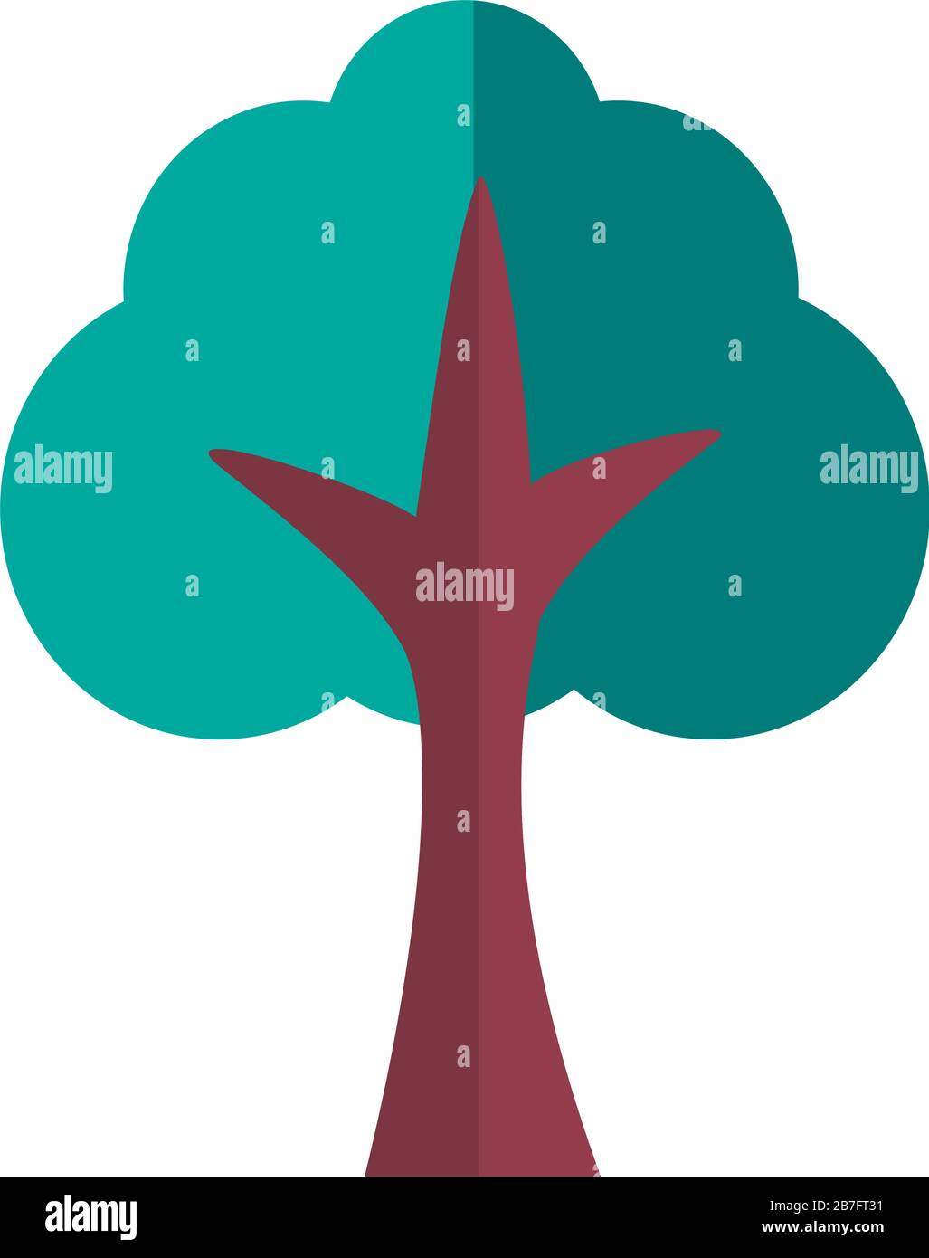 tree plant forest flat style icon Stock Vector Image & Art - Alamy