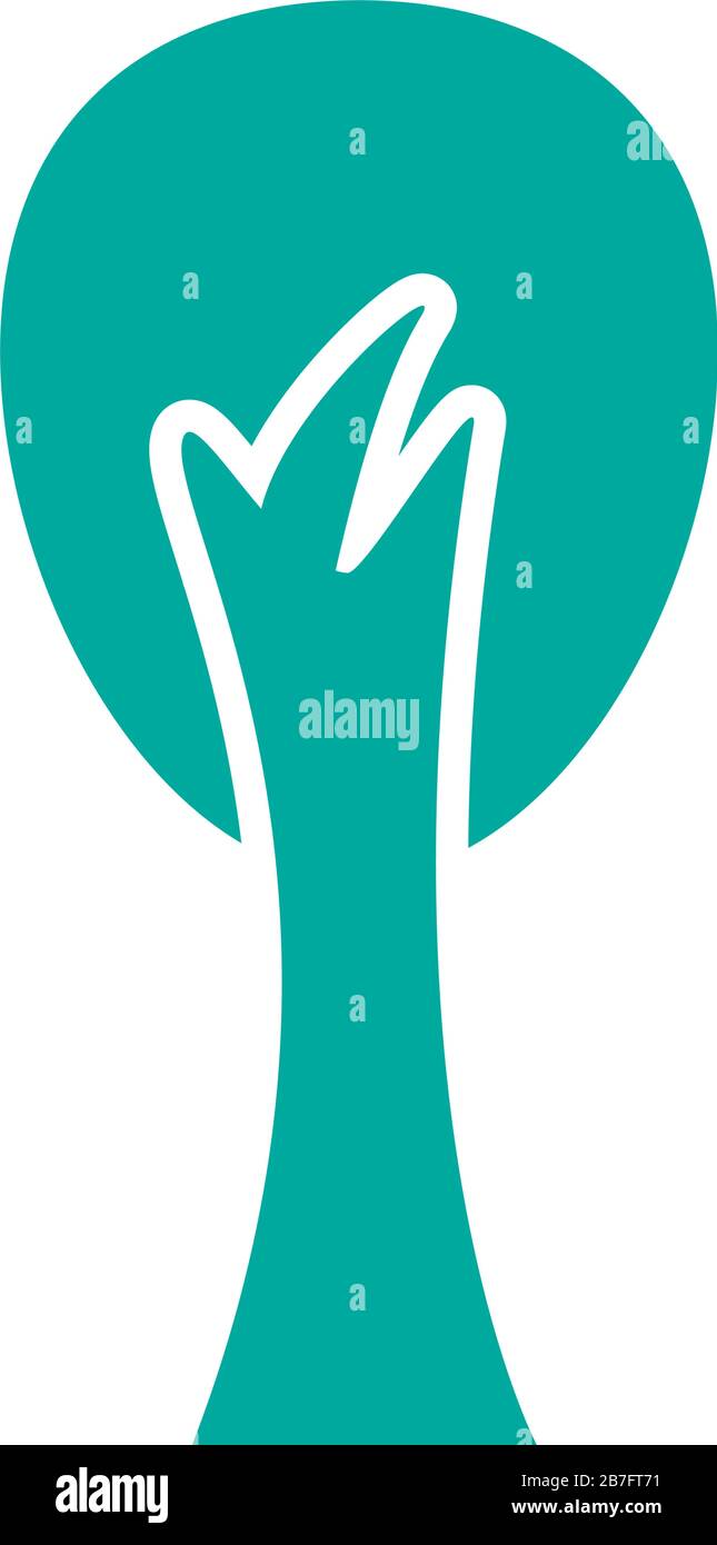 tree plant forest silhouette style icon Stock Vector Image & Art - Alamy