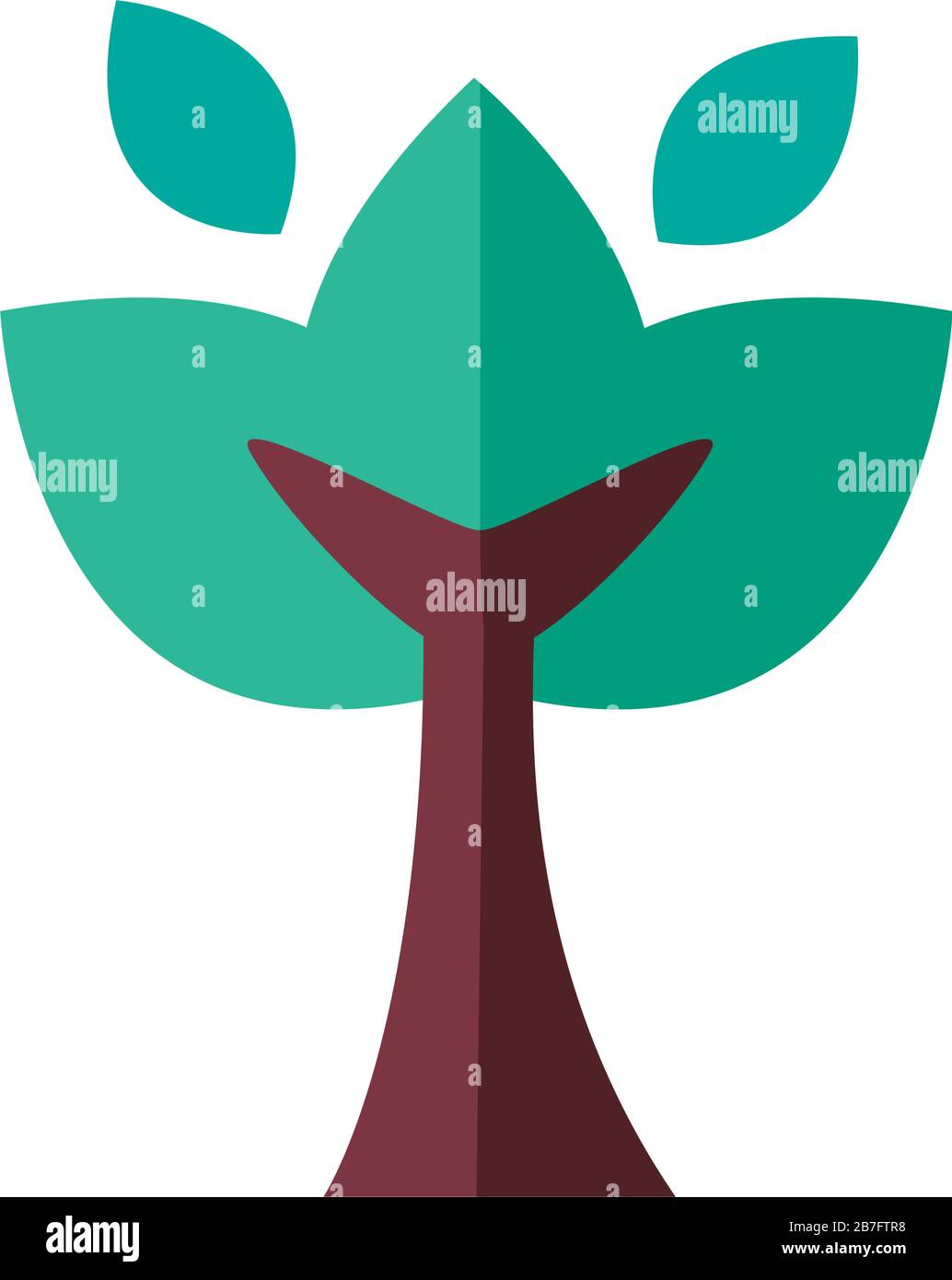 tree plant forest flat style icon Stock Vector Image & Art - Alamy