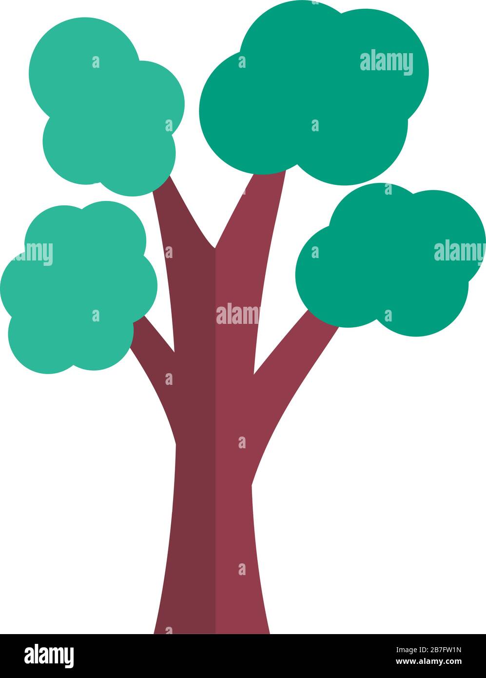 tree plant forest flat style icon Stock Vector Image & Art - Alamy