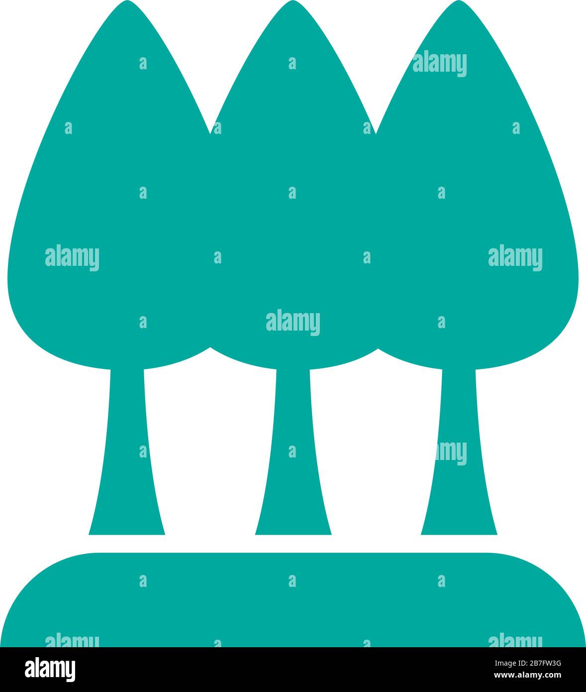 pines trees plants forest silhouette style icon Stock Vector Image ...