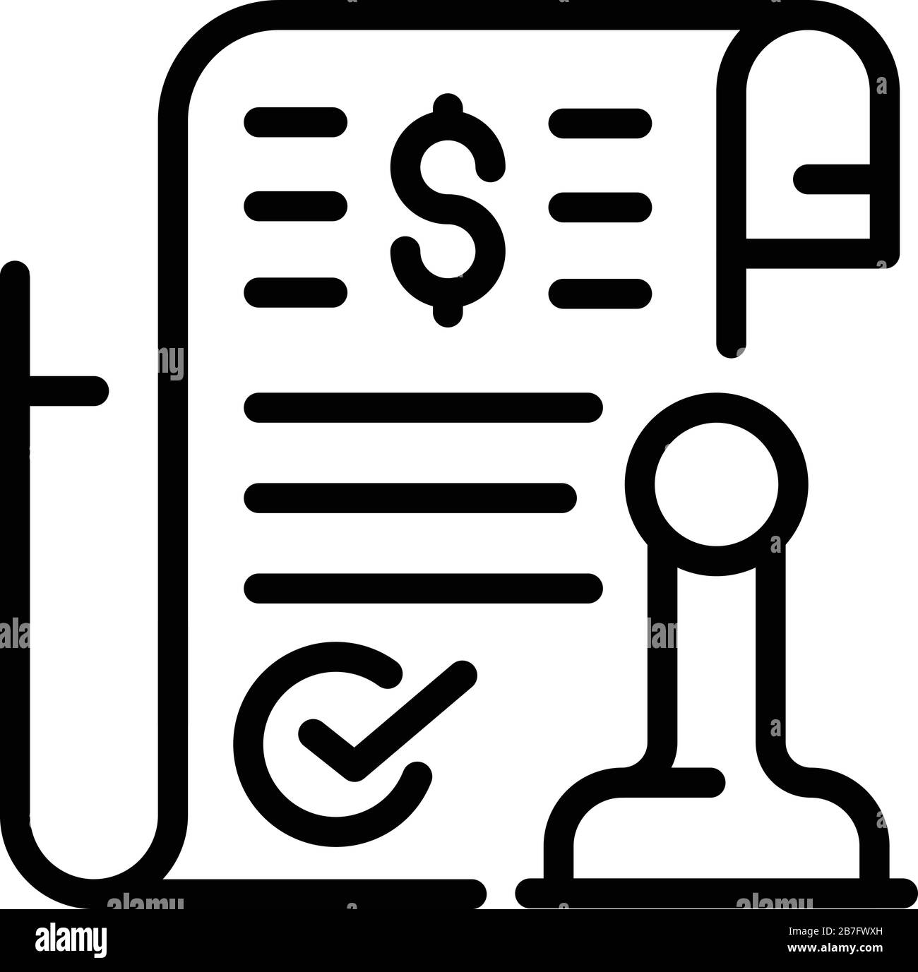 Payment paper icon, outline style Stock Vector Image & Art - Alamy