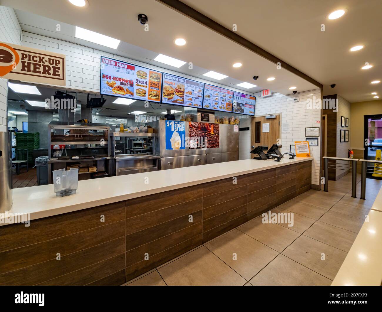 Las Vegas, MAR 8, 2020 - Interior view of the Burger King fast food  restaurant Stock Photo - Alamy