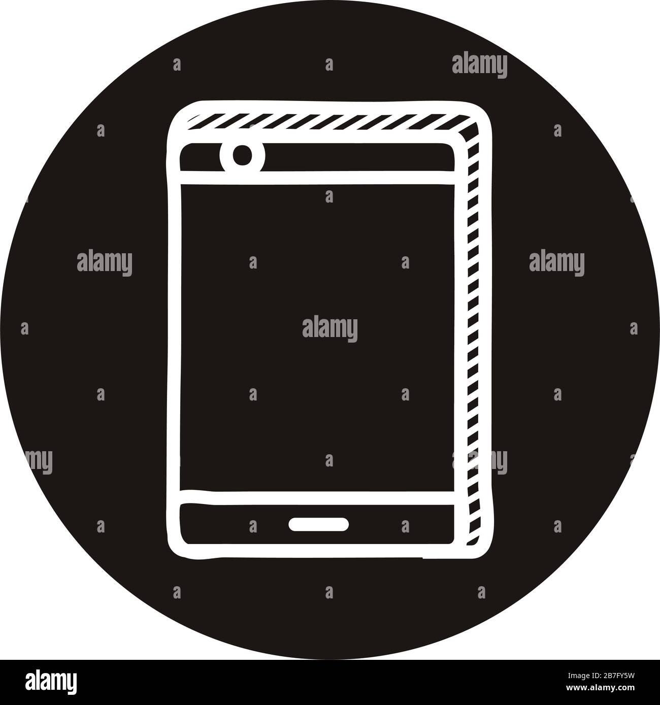 smartphone device doodle block style icon Stock Vector Image & Art - Alamy