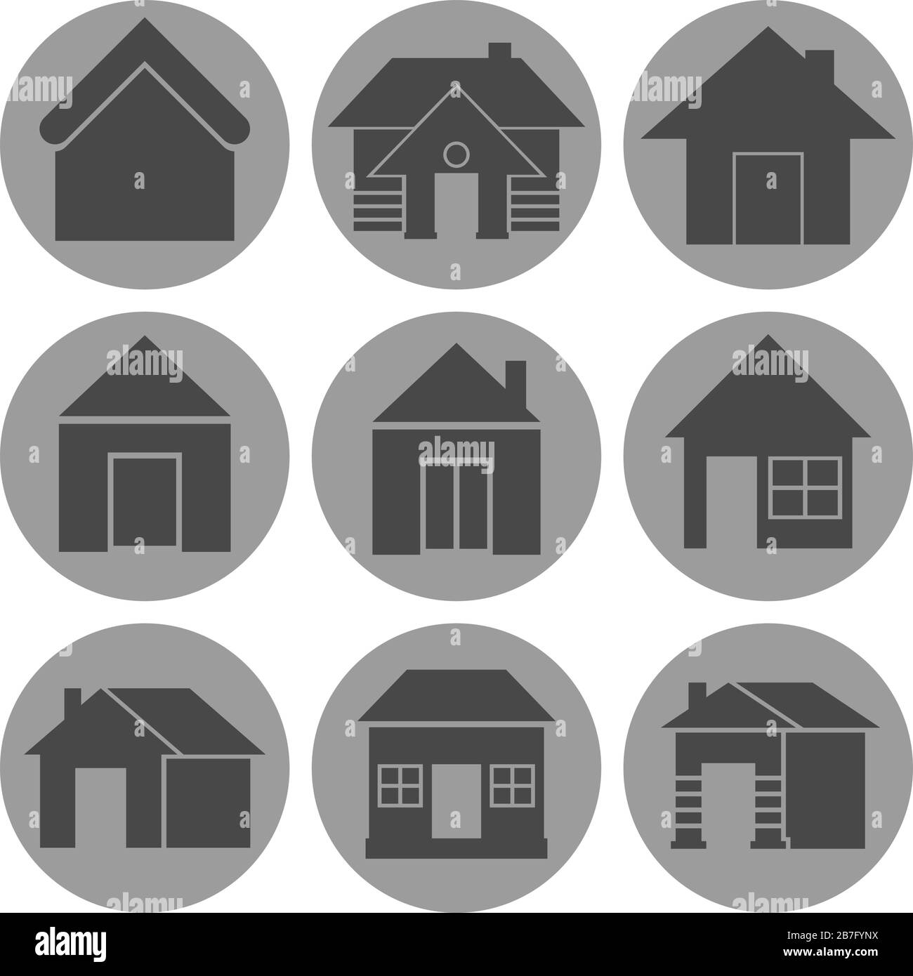 Set of house icons Stock Vector