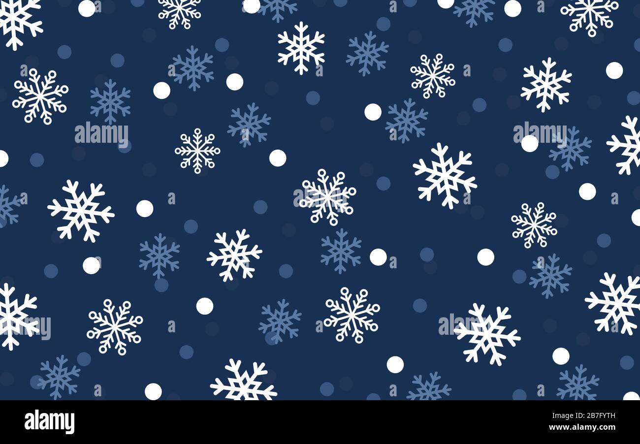 Falling snow on dark blue background Stock Vector Image & Art - Alamy